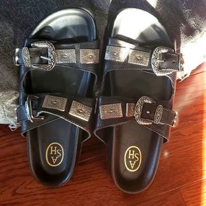 Women's Ash Jewelled Two Strap Sandals